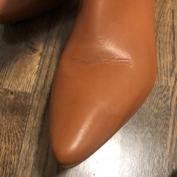 AQUATALIA Palmer women pointed ankle hidden wedge boots color tan FITS LIKE sz 9 - Picture 13 of 14